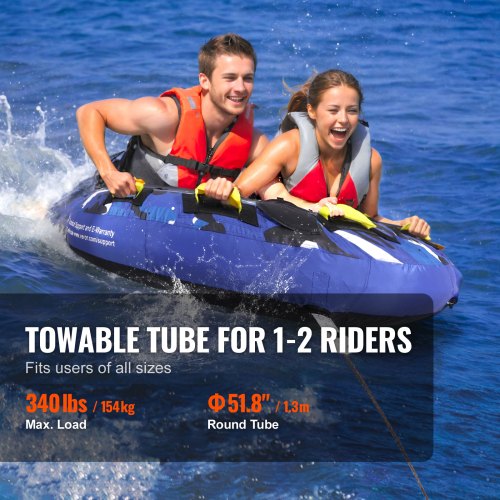 Towable Tube for Boating 340 lbs 12 Riders Inflatable Boat Tubes and Towables