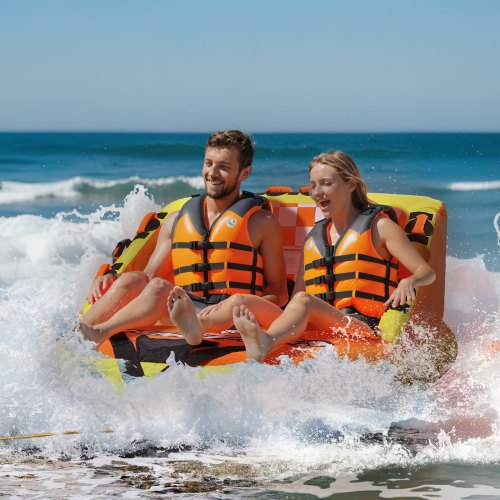 Towable Tube for Boating 12 Riders Inflatable Towable Tubes with Deck
