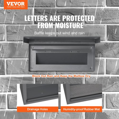 Through The Wall Drop Box Heavy Duty Steel Through the Wall Mailbox with 2879