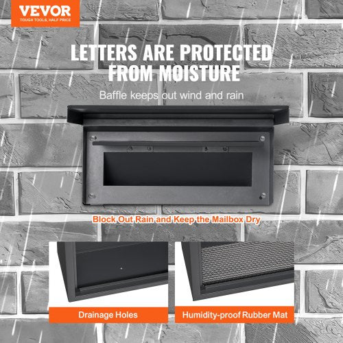 Through The Wall Drop Box Heavy Duty Steel Through the Wall Mailbox with 2879