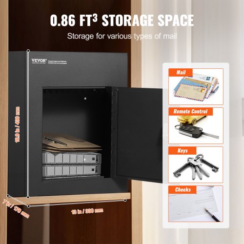 Through The Wall Drop Box Heavy Duty Steel Through the Wall Mailbox with 2879