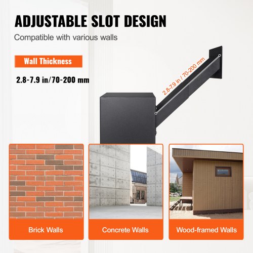 Through The Wall Drop Box Heavy Duty Steel Through the Wall Mailbox with 2879