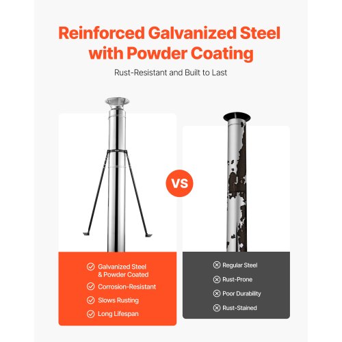 6 inches Extended Roof Bracket Supports Chimney Stove Pipe for Stability