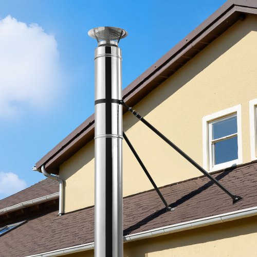 6 inches Extended Roof Bracket Supports Chimney Stove Pipe for Stability