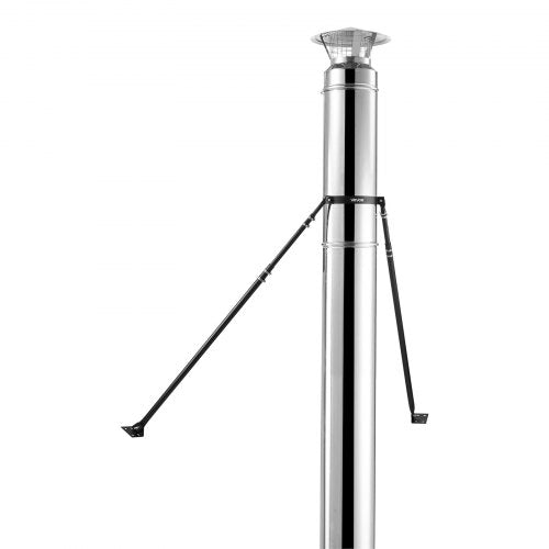 6 inches Extended Roof Bracket Supports Chimney Stove Pipe for Stability