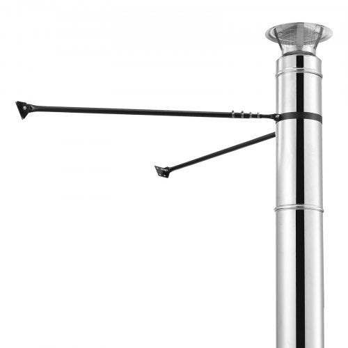 6 inches Extended Roof Bracket Supports Chimney Stove Pipe for Stability