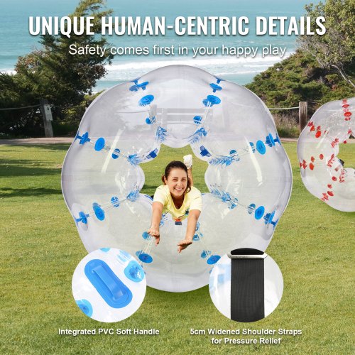 Inflatable Bumper Balls 2Pack 5FT1.5M Body Sumo Zorb Balls for Teen