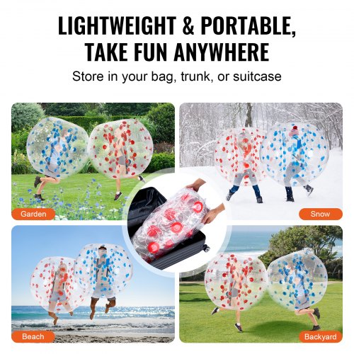 Inflatable Bumper Balls 2Pack 5FT1.5M Body Sumo Zorb Balls for Teen