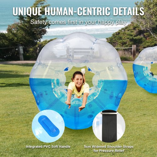 Inflatable Bumper Ball 1Pack 5FT1.5M Body Sumo Zorb Balls for Teen