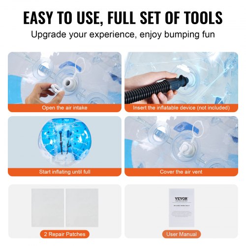 Inflatable Bumper Balls 2Pack 5FT1.5M Body Sumo Zorb Balls for Teen
