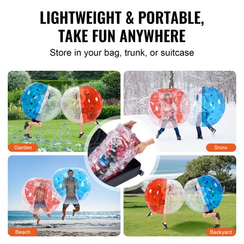Inflatable Bumper Balls 2Pack 5FT1.5M Body Sumo Zorb Balls for Teen