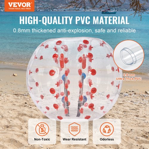 Inflatable Bumper Ball 1Pack 5FT1.5M Body Sumo Zorb Balls for Teen