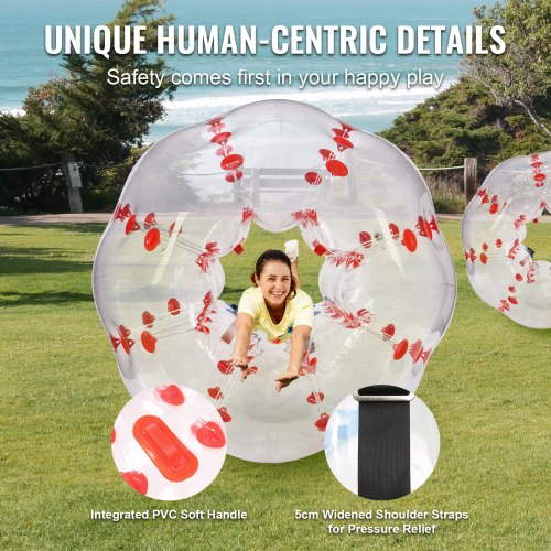 Inflatable Bumper Ball 1Pack 5FT1.5M Body Sumo Zorb Balls for Teen