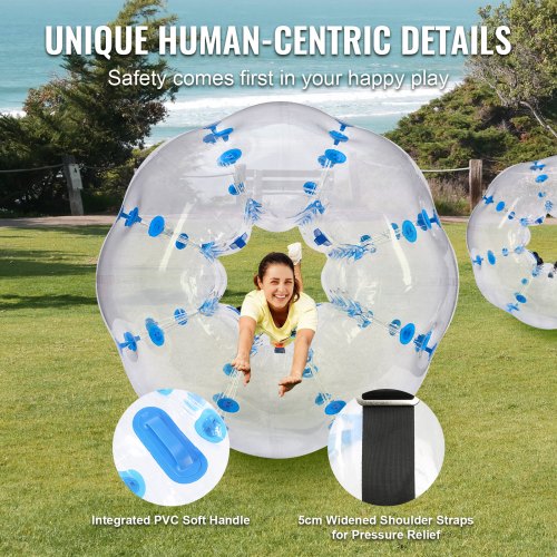 Inflatable Bumper Ball 1Pack 5FT1.5M Body Sumo Zorb Balls for Teen