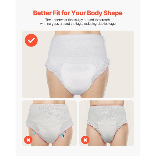 Adult Incontinence Underwear High Absorbent Protective Underwear - Large