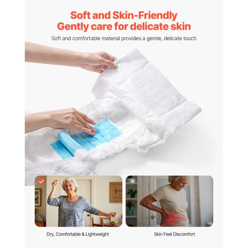 Adult Briefs with Tabs Super Absorbent Incontinence Briefs for Men and Women