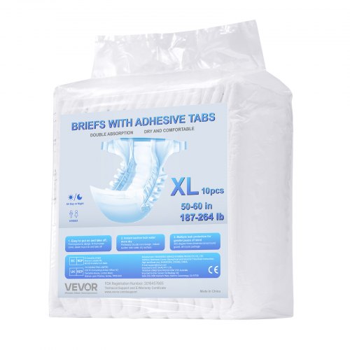 Adult Briefs with Tabs Super Absorbent Incontinence Briefs for Men and Women