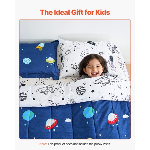 Kids Comforter Set 5 Pieces Twin Bedding Sets with 1 Comforter 1 Flat