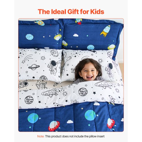 Kids Comforter Set 7 Pieces Twin Bedding Sets with 1 Comforter 1 Flat