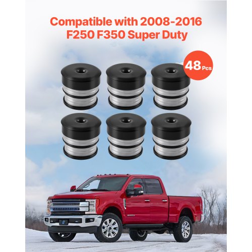 Body Mount Bushing Kit Compatible with 20082016 F250 F350 Super Duty 48