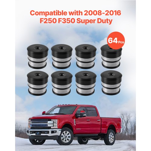 Body Mount Bushing Kit Compatible with 20082016 F250 F350 Super Duty 64