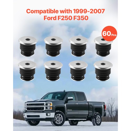 Body Mount Bushing Kit Compatible with 19992007 Ford F250 F350 60 PCS