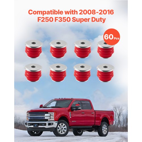 Body Mount Bushing Kit Compatible with 20082016 F250 F350 Super Duty 60