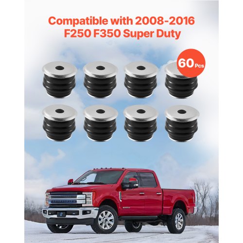 Body Mount Bushing Kit Compatible with 20082016 F250 F350 Super Duty 60