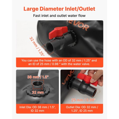 Water Storage Bladder 264 Gallon 1000L Water Storage Container Tank