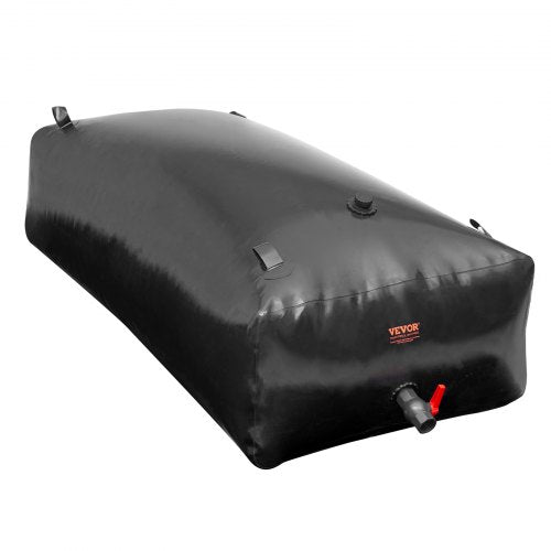Portable Water Storage Bladder 264 Gal PVC Collapsible Water Tank Black