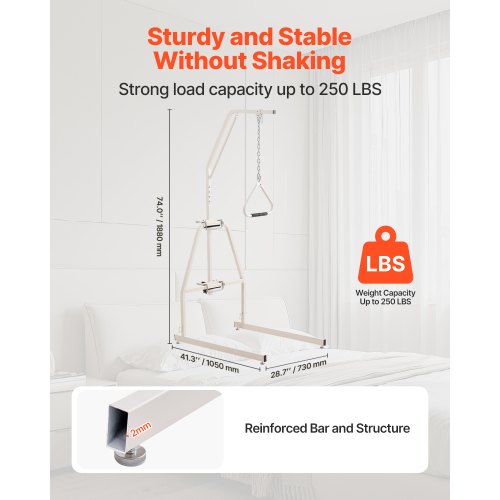 Trapeze Bar for Bed Mobility Bed Trapeze with Clamps and Floor Stand