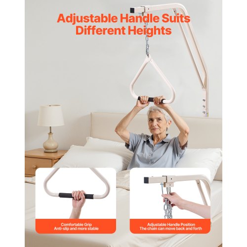 Trapeze Bar for Bed Mobility Medical Bed Trapeze with Clamps Metal Chain