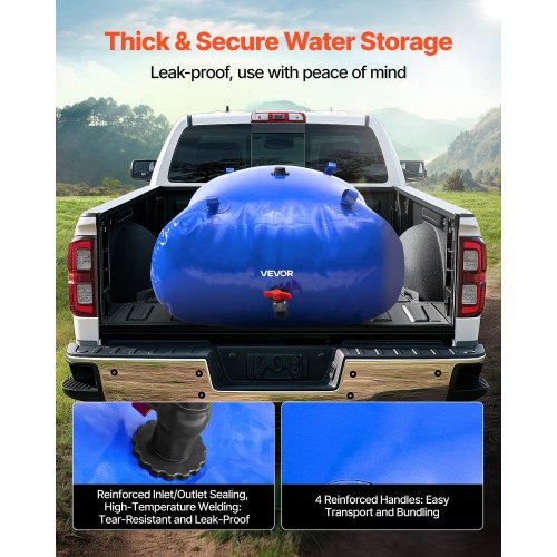 Water Storage Bladder 87 Gallon 330L Water Storage Container Tank 1000D
