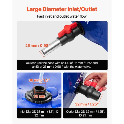 Water Storage Bladder 105.7 Gallon 400L Water Storage Container Tank