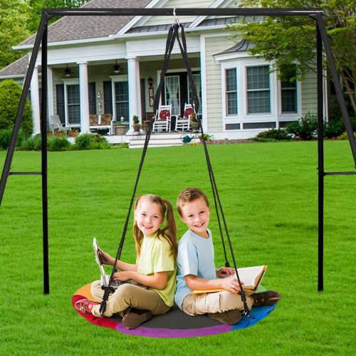 Tree Swing 40 Inch Saucer Swing 750lbs Weight Capacity 900D Oxford Fabric