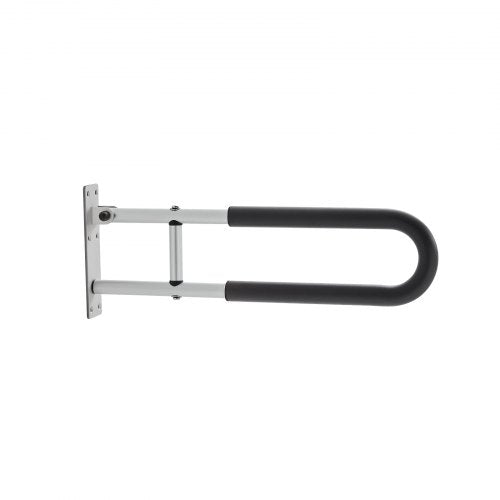 Toilet Safety Rail 23.8 Inch UShaped Handicap Grab Bar Foldable Senior