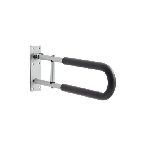 Toilet Safety Rail 23.8 Inch UShaped Handicap Grab Bar Foldable Senior