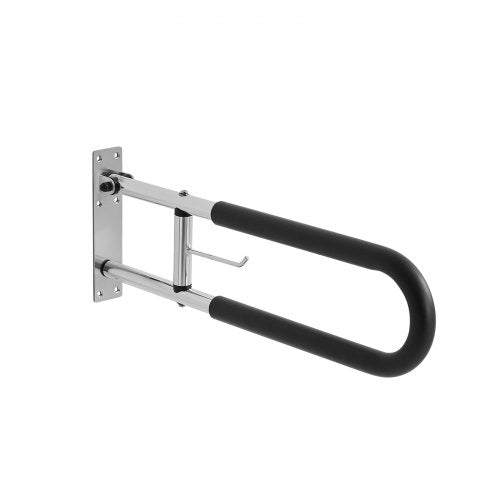 Toilet Safety Rail 30 Inch UShaped Handicap Grab Bar Foldable Senior