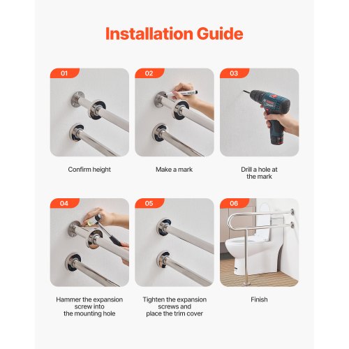 Toilet Safety Rail 31.5 Inch UShaped Handicap Grab Bar 304 Stainless