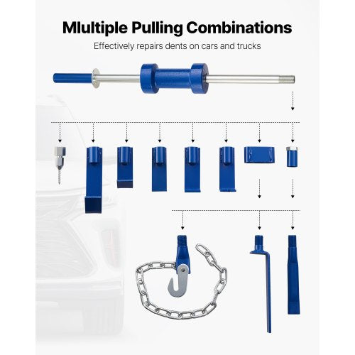 Dent Puller Kit 13 lbs 14in1 Slide Hammer Dent Removal Kit HeavyDuty
