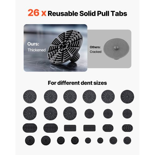 Dent Puller Kit 61 PCS Paintless Dent Removal Kit with Golden Lifter Slide