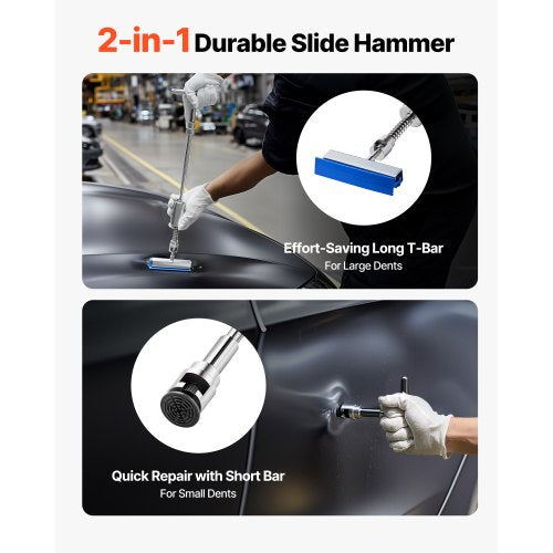 Dent Puller Kit 100 PCS Paintless Dent Removal Kit with Golden Lifter