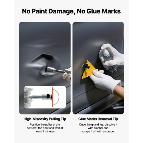 Dent Puller Kit 100 PCS Paintless Dent Removal Kit with Golden Lifter