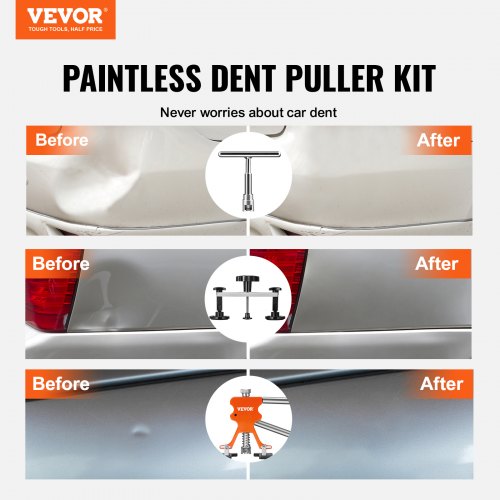 107 PCS Dent Removal Kit Paintless Dent Repair Kit with Golden Lifter