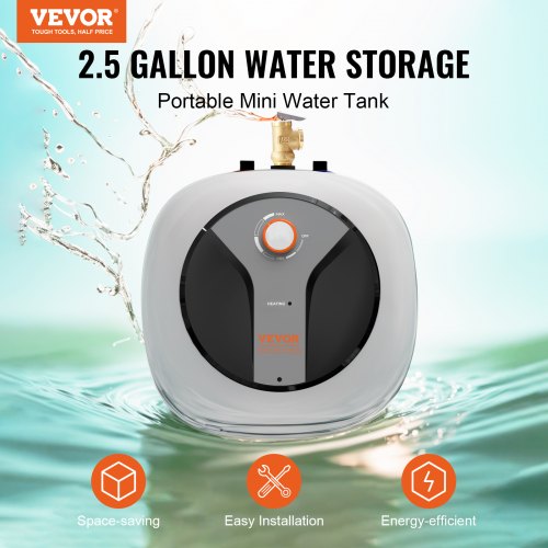 Electric MiniTank Water Heater 25Gallon Tank 1440W Hot Water Boiler