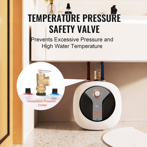 Electric MiniTank Water Heater 8Gallon Tank 1440W Hot Water Boiler