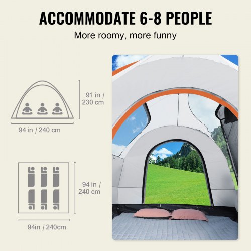 SUV Camping Tent 88 SUV Tent Attachment for Camping with Rain Layer and Carry