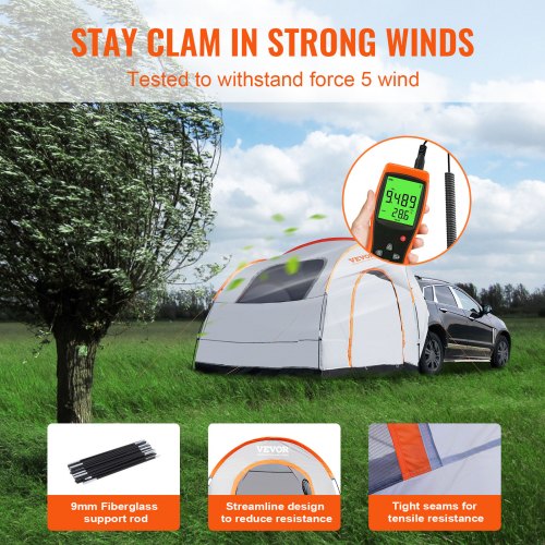 SUV Camping Tent 88 SUV Tent Attachment for Camping with Rain Layer and Carry