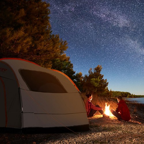 SUV Camping Tent 88 SUV Tent Attachment for Camping with Rain Layer and Carry