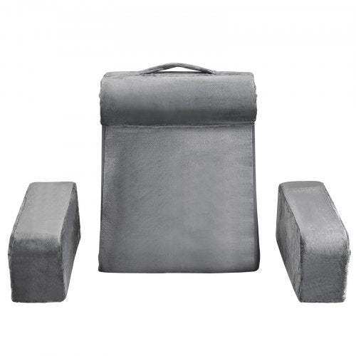 Reading Pillow Backrest Support Pillow with Arm and 3 Pockets Large Size